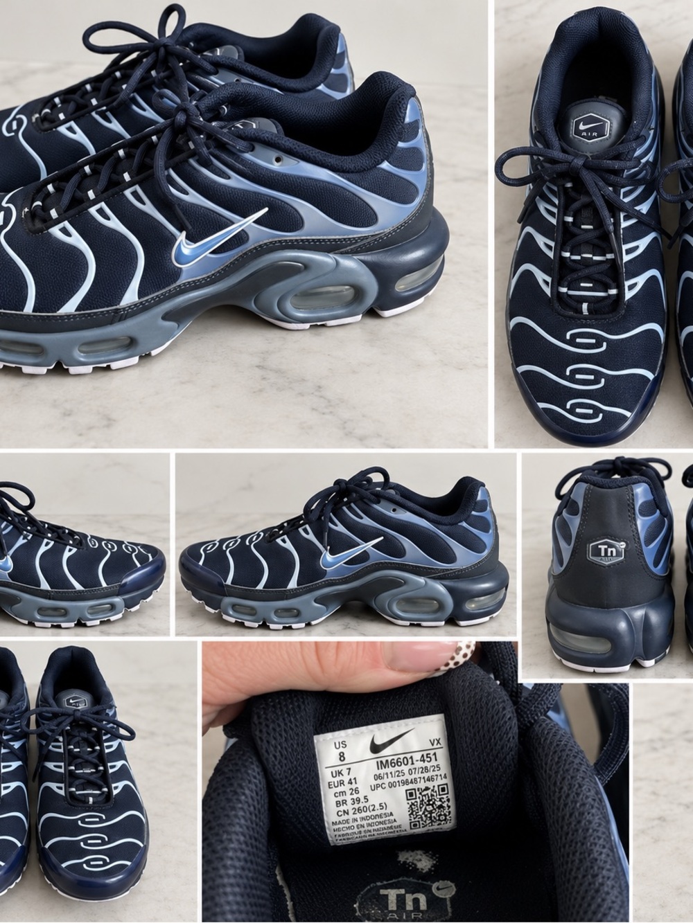 Nike Men’s Air Max TN Plus — Navy & Light Blue
